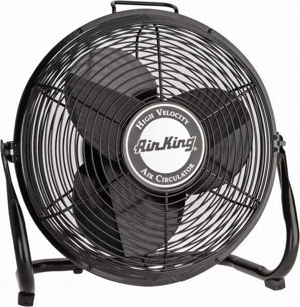 Air King - 14" Blade, 1/20 hp, 1,180, 1,470 & 1,650 CFM, Industrial Circulation Fan - Floor Stand, 120V Volts, 3 Speed - Apex Tool & Supply