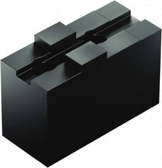 Schunk - 12" Max Chuck Capacity, Tongue & Groove Interface, Square Soft Lathe Chuck Jaw - 3 Jaw, Steel, 40mm Btw Mount Hole Ctrs, 60mm High, 12mm Groove, M12mm Fastener - Apex Tool & Supply