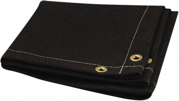 Steiner - 10' High x 8' Wide Coated Fiberglass Welding Blanket - Black, Grommet - Apex Tool & Supply