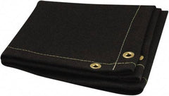 Steiner - 10' High x 8' Wide Coated Fiberglass Welding Blanket - Black, Grommet - Apex Tool & Supply