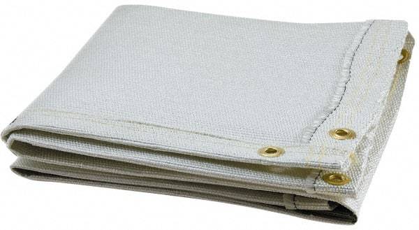 Steiner - 6' High x 6' Wide Fiberglass Welding Blanket - Orange, Grommet - Apex Tool & Supply