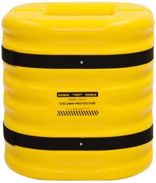 Eagle - 24" Wide x 24" Deep x 24" High, High Density Polyethylene Column Protector - Fits 8" Columns, Yellow - Apex Tool & Supply