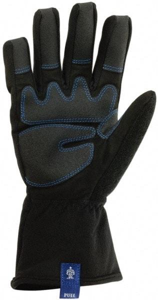 Ergodyne - Size S PVC Coated Cold Protection & Waterproof Work Gloves - Palm & Fingers Coated, Gauntlet Cuff, Black, Paired - Apex Tool & Supply
