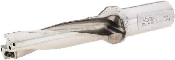 Iscar - 84mm Max Drill Depth, 4xD, 21mm Diam, Indexable Insert Drill - 2 Inserts, 25mm Shank Diam, Whistle Notch Shank - Apex Tool & Supply