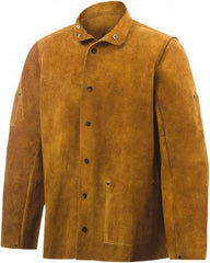 Steiner - Size XL Welding Jacket - Brown, Cowhide, Snaps Closure - Apex Tool & Supply