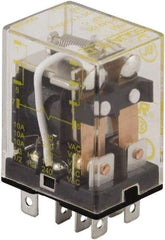 Square D - 1/2 hp at 240 Volt & 1/3 hp at 120 Volt, Electromechanical Plug-in General Purpose Relay - 10 Amp at 240 VAC, DPDT, 120 VAC at 50/60 Hz - Apex Tool & Supply