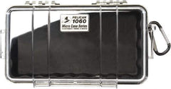 Pelican Products, Inc. - 5-9/16" Wide x 2-5/8" High, Clamshell Hard Case - Clear/Black, Polycarbonate - Apex Tool & Supply