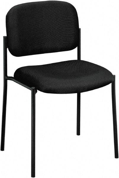 Basyx - Black Fabric Guest Stacker Chair - 21" Wide x 32" High - Apex Tool & Supply