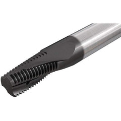 Iscar - RC1/4-19 BSPT, 0.3937" Cutting Diam, 4 Flute, Solid Carbide Helical Flute Thread Mill - Internal/External Thread, 16.7mm LOC, 73mm OAL, 10mm Shank Diam - Apex Tool & Supply
