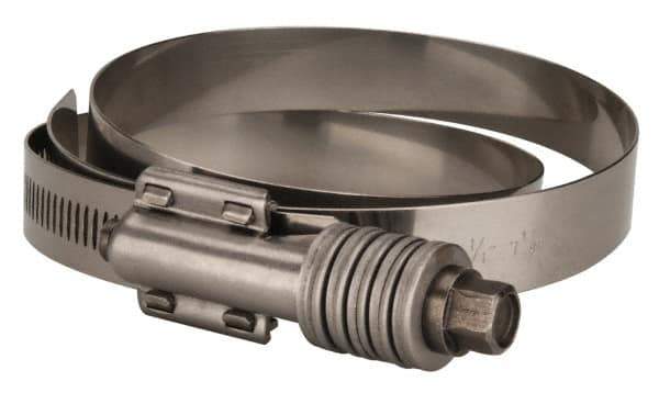 Value Collection - 6-1/4 to 7-1/8" Hose, 5/8" Wide x 0.7" Thick, Constant Torque Clamp - 6-1/4 to 7-1/8" Diam, Grade 301 & 410 Stainless Steel Screw - Apex Tool & Supply