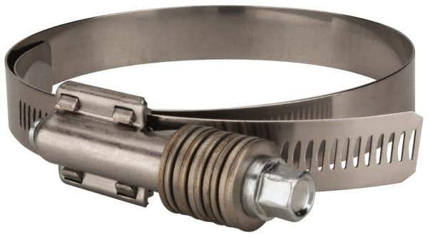 Value Collection - 3-3/4 to 4-5/8" Hose, 5/8" Wide x 0.7" Thick, Constant Torque Clamp - 3-3/4 to 4-5/8" Diam, Grade 304 Stainless Steel/Carbon Steel Screw - Apex Tool & Supply