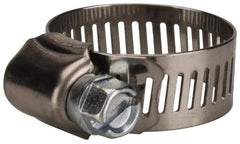 Value Collection - SAE Size 12, 1/2 to 1-1/4" Diam, Stainless Steel/Carbon Steel Worm Drive Clamp - 1/2" Wide, Material Grade 201 - Apex Tool & Supply