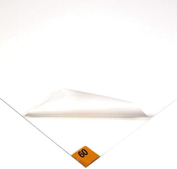 Wearwell - 1-1/2' Long x 4' Wide x 1/8" Thick, Smooth Pattern Clean Room Matting - Tacky Sheets, White, 60 Layers per Mat - Apex Tool & Supply