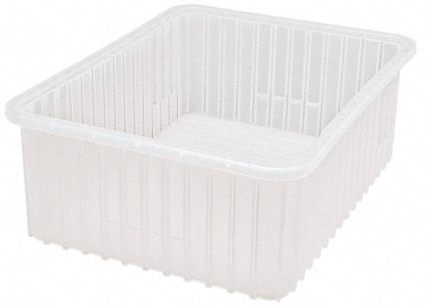 Quantum Storage - Clear Polypropylene Dividable Container - Stacking, 16-1/2" Long x 10.9" Wide x 8" High - Apex Tool & Supply