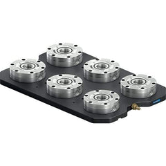 Schunk - NSL Manual CNC Quick Change Clamping Module - 6 Module Center, Top Mount, 7,500 kN Retention Force, 6 bar (87 Lb/Sq In) Unlocking Pressure, 0.005mm Repeatability - Apex Tool & Supply