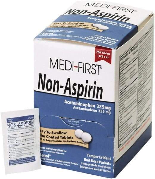 Medique - Original Flavor Medi-First Non-Aspirin Tablets - Headache & Pain Relief - Apex Tool & Supply