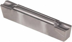 Kennametal - 0300G GMP Grade KCU10, 3mm Cutting Width Carbide Grooving Insert - 3.51mm Max Depth of Cut, Neutral, 0.41mm Corner Radius, AlTiN Finish - Apex Tool & Supply