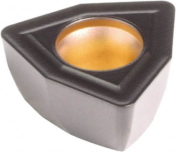Kennametal - DFT05T308 HP Grade KCU25 Carbide Indexable Drill Insert - AlTiN Finish, Trigon, 8mm Inscribed Circle - Apex Tool & Supply
