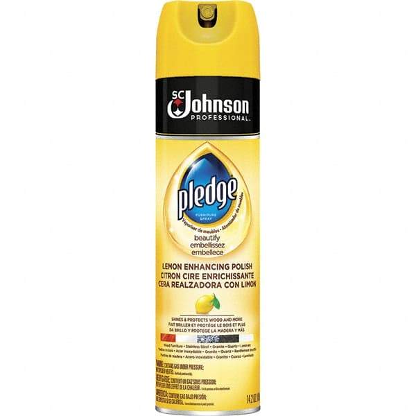 Pledge - 14.2 Fluid Ounce Furniture Polish - Lemon Scent, Aerosol Can - Apex Tool & Supply