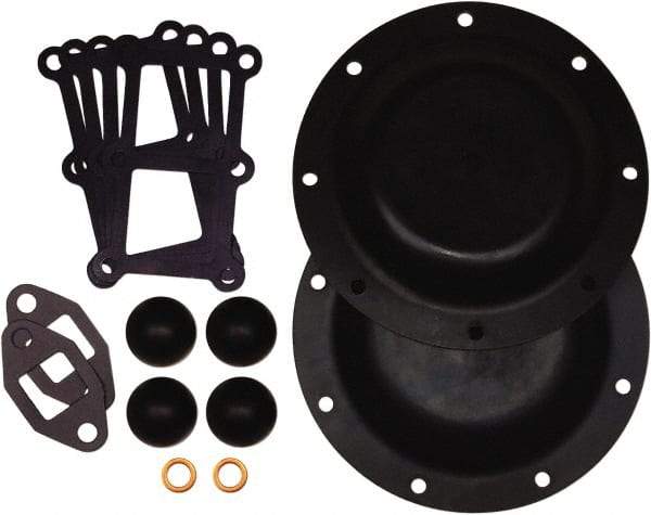 SandPIPER - 2" Pump, Buna-N Fluid Section Repair Kit - For Use with Diaphragm Pumps - Apex Tool & Supply