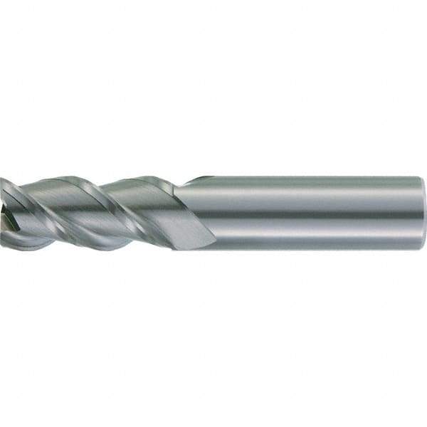 Kennametal - 1", 3 Flute, Single End, Solid Carbide, 0.015" Corner Radius End Mill - 6" OAL, 37° Helix, Right Hand Flute, 3-1/4" LOC, Right Hand Cut - Apex Tool & Supply