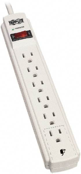 Tripp-Lite - 6 Outlets, 120 VAC15 Amps, 15' Cord, Power Outlet Strip - Floor, Keyhole Mount, 5-15 NEMA Configuration, 1.23" Strip - Apex Tool & Supply