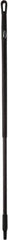 Vikan - 51 x 1-1/4" Fiberglass Squeegee Handle - European Threaded Connection, Black - Apex Tool & Supply