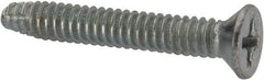 Value Collection - #10-24 UNC Thread, 1-1/4" OAL, #2 Phillips Drive Steel Thread Cutting Screw - Flat Head, Grade 1016-1024, Point Type F, Zinc-Plated Finish - Apex Tool & Supply