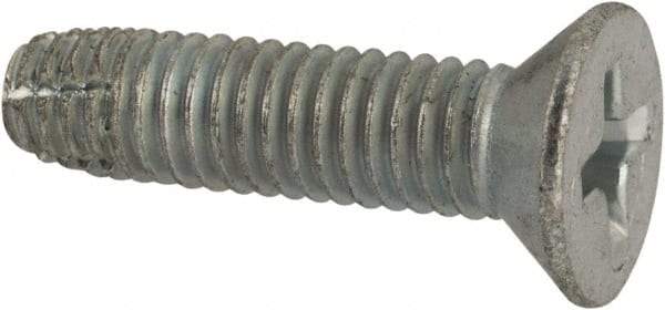 Value Collection - #10-32 UNF Thread, 3/4" OAL, #2 Phillips Drive Steel Thread Cutting Screw - Flat Head, Grade 1016-1024, Point Type F, Zinc-Plated Finish - Apex Tool & Supply