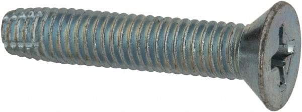 Value Collection - #10-32 UNF Thread, 1" OAL, #2 Phillips Drive Steel Thread Cutting Screw - Flat Head, Grade 1016-1024, Point Type F, Zinc-Plated Finish - Apex Tool & Supply