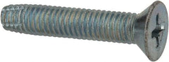 Value Collection - #10-32 UNF Thread, 1" OAL, #2 Phillips Drive Steel Thread Cutting Screw - Flat Head, Grade 1016-1024, Point Type F, Zinc-Plated Finish - Apex Tool & Supply