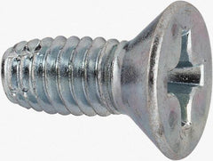 Value Collection - 5/16-18 UNC Thread, 3/4" OAL, #4 Phillips Drive Steel Thread Cutting Screw - Flat Head, Grade 1016-1024, Point Type F, Zinc-Plated Finish - Apex Tool & Supply