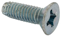 Value Collection - 5/16-18 UNC Thread, 1" OAL, #4 Phillips Drive Steel Thread Cutting Screw - Flat Head, Grade 1016-1024, Point Type F, Zinc-Plated Finish - Apex Tool & Supply