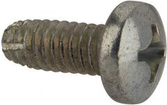 Value Collection - 1/4-20 UNC Thread, 5/8" Length Under Head, #3 Phillips Drive Steel Thread Cutting Screw - Pan Head, Grade 1016-1024, Point Type F, Zinc-Plated Finish - Apex Tool & Supply
