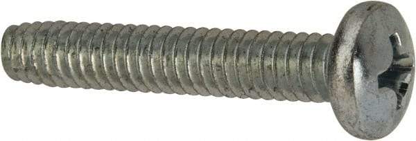 Value Collection - 1/4-20 UNC Thread, 1-1/2" Length Under Head, #3 Phillips Drive Steel Thread Cutting Screw - Pan Head, Grade 1016-1024, Point Type F, Zinc-Plated Finish - Apex Tool & Supply