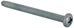 Value Collection - 1/4-20 UNC Thread, 3" Length Under Head, #3 Phillips Drive Steel Thread Cutting Screw - Pan Head, Grade 1016-1024, Point Type F, Zinc-Plated Finish - Apex Tool & Supply
