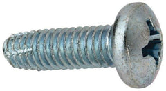 Value Collection - 5/16-18 UNC Thread, 1" Length Under Head, #4 Phillips Drive Steel Thread Cutting Screw - Pan Head, Grade 1016-1024, Point Type F, Zinc-Plated Finish - Apex Tool & Supply
