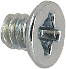 Value Collection - #2-56 UNC, 1/8" OAL Phillips Drive Machine Screw - Flat Undercut Head, Grade J82 Steel, Zinc-Plated Finish, Without Washer - Apex Tool & Supply