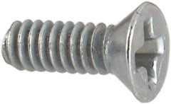 Value Collection - #2-56 UNC, 1/4" OAL Phillips Drive Machine Screw - Flat Head, Grade J82 Steel, Zinc-Plated Finish, Without Washer - Apex Tool & Supply