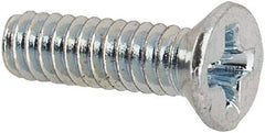 Value Collection - #2-56 UNC, 5/16" OAL Phillips Drive Machine Screw - Flat Head, Grade J82 Steel, Zinc-Plated Finish, Without Washer - Apex Tool & Supply
