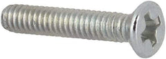 Value Collection - #2-56 UNC, 1/2" OAL Phillips Drive Machine Screw - Flat Head, Grade J82 Steel, Zinc-Plated Finish, Without Washer - Apex Tool & Supply