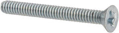 Value Collection - #2-56 UNC, 3/4" OAL Phillips Drive Machine Screw - Flat Head, Grade J82 Steel, Zinc-Plated Finish, Without Washer - Apex Tool & Supply