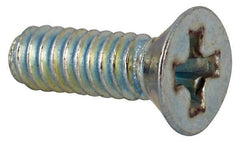Value Collection - #3-48 UNC, 5/16" OAL Phillips Drive Machine Screw - Flat Head, Grade J82 Steel, Zinc-Plated Finish, Without Washer - Apex Tool & Supply