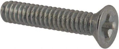 Value Collection - #3-48 UNC, 1/2" OAL Phillips Drive Machine Screw - Flat Head, Grade J82 Steel, Zinc-Plated Finish, Without Washer - Apex Tool & Supply