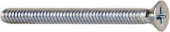 Value Collection - #4-40 UNC, 1-1/4" OAL Phillips Drive Machine Screw - Flat Head, Grade J82 Steel, Zinc-Plated Finish, Without Washer - Apex Tool & Supply