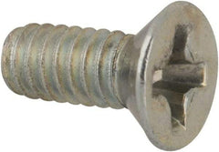 Value Collection - #5-40 UNC, 5/16" OAL Phillips Drive Machine Screw - Flat Head, Grade J82 Steel, Zinc-Plated Finish, Without Washer - Apex Tool & Supply