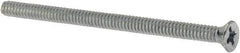 Value Collection - #6-32 UNC, 2-1/4" OAL Phillips Drive Machine Screw - Flat Head, Grade J82 Steel, Zinc-Plated Finish, Without Washer - Apex Tool & Supply