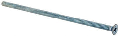 Value Collection - #6-32 UNC, 3-1/2" OAL Phillips Drive Machine Screw - Flat Head, Grade J82 Steel, Zinc-Plated Finish, Without Washer - Apex Tool & Supply