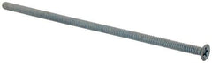 Value Collection - #6-32 UNC, 4" OAL Phillips Drive Machine Screw - Flat Head, Grade J82 Steel, Zinc-Plated Finish, Without Washer - Apex Tool & Supply