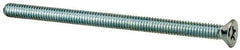 Value Collection - #8-32 UNC, 2-3/4" OAL Phillips Drive Machine Screw - Flat Head, Grade J82 Steel, Zinc-Plated Finish, Without Washer - Apex Tool & Supply